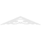 Ekena Millwork Pitch Preston Architectural Grade PVC Gable Pediment, 72"W x 15"H x 1"P (5/12) GPP072X015X100PRE - alternate 3